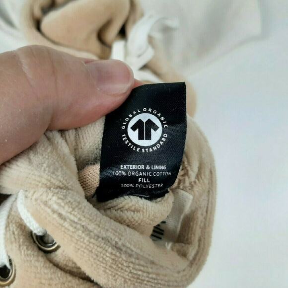 Kidwild Tan Velour Baby Booties - Picture 6 of 7